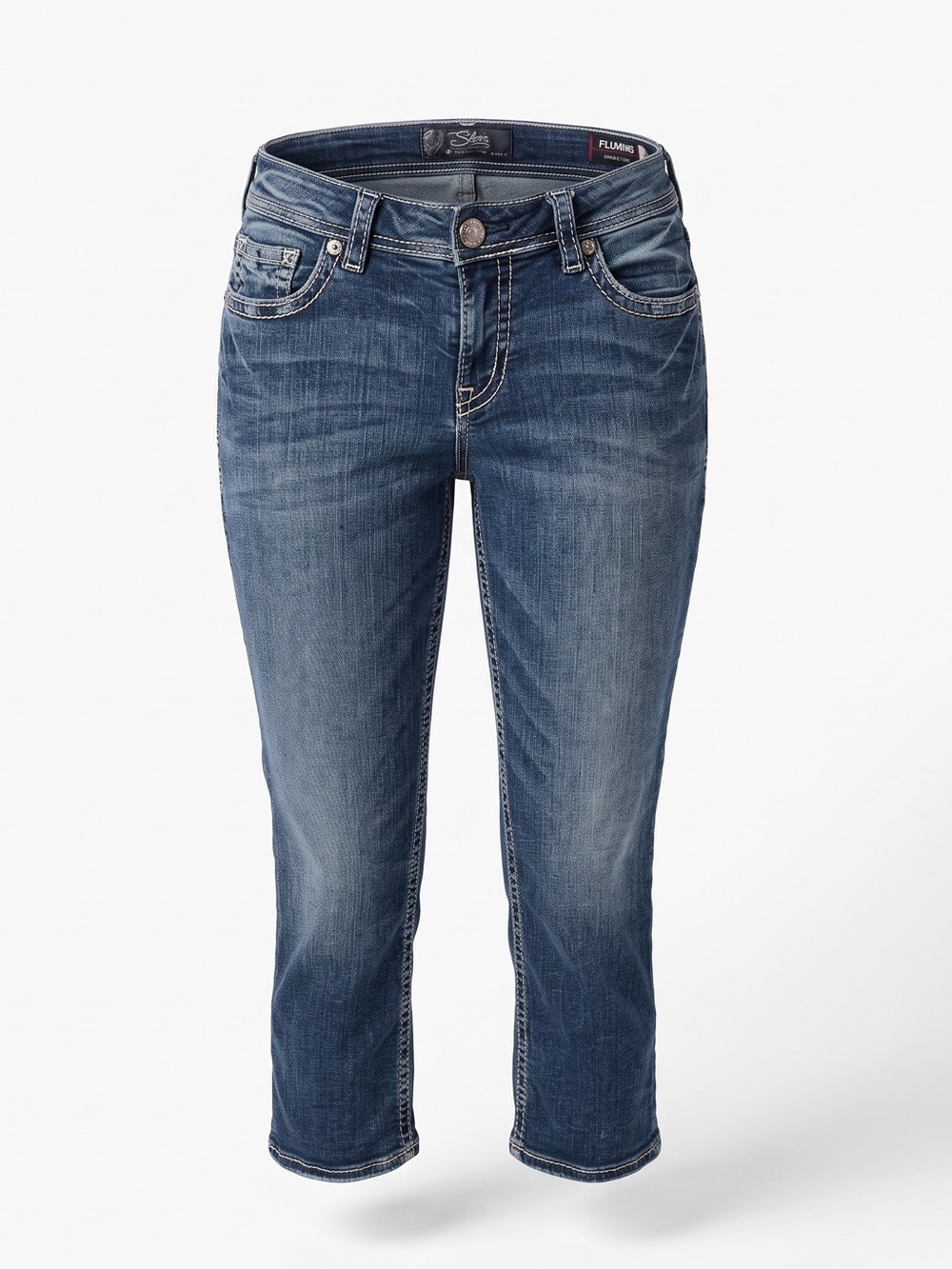 Silver Jeans Dark Blue Cropped Cari Jeans